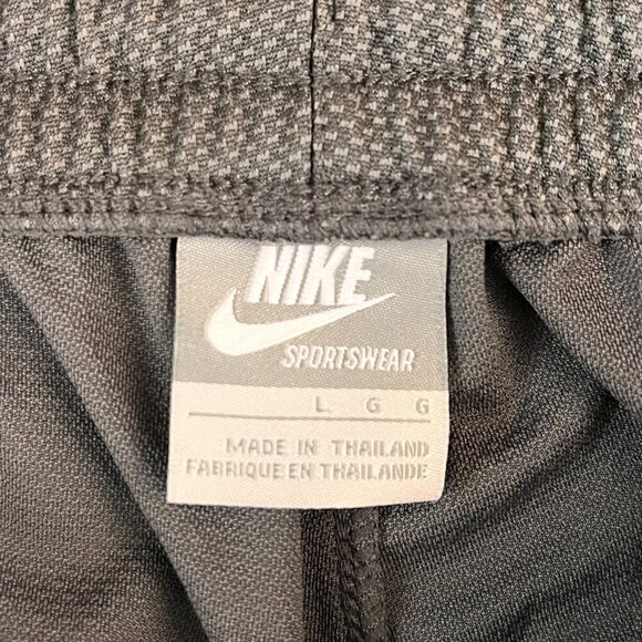 Nike Gray Blue Athletic Tack Pants Zip Ankle Sz L - Picture 6 of 9